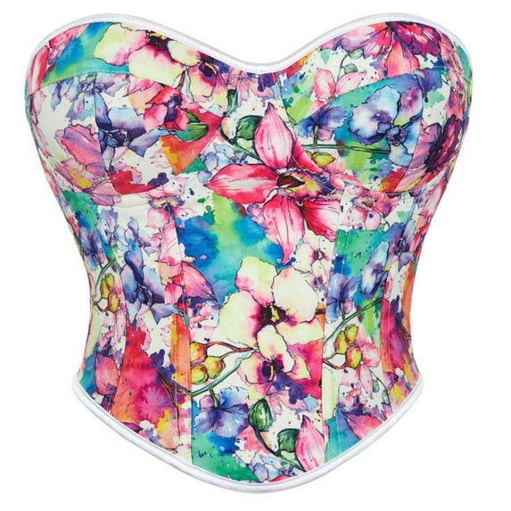 UPPADA Floral Corset On Sale,Strapless Corset Tops for Women Corset Cute Bustier Bodyshaper Top Overbust Corset Plus Size Waist Training Corsets Overbust Shapewear Outfit