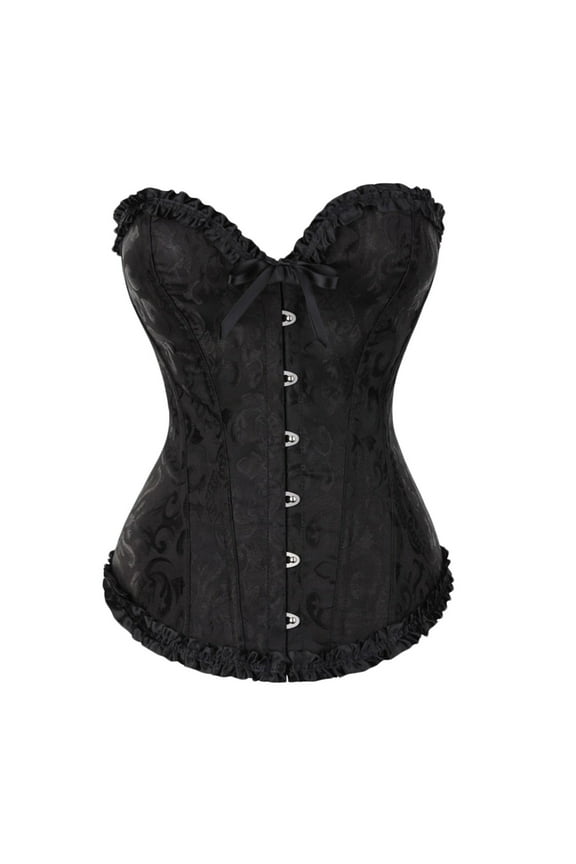 Floral Corset Top On Sale,Womens Floral Corset with Zipper Embroidered Corset Tops Vintage Corset Dress Lace Corset Tops Overbust Corset Bustier Top