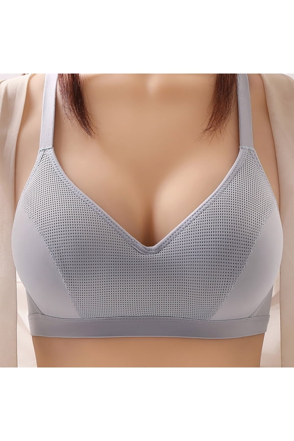 Full Coverage Bras for Women Back Fat True Bras Full Cup Wireless Bra Wireless Pushup Bra,Dark Gray Xxl