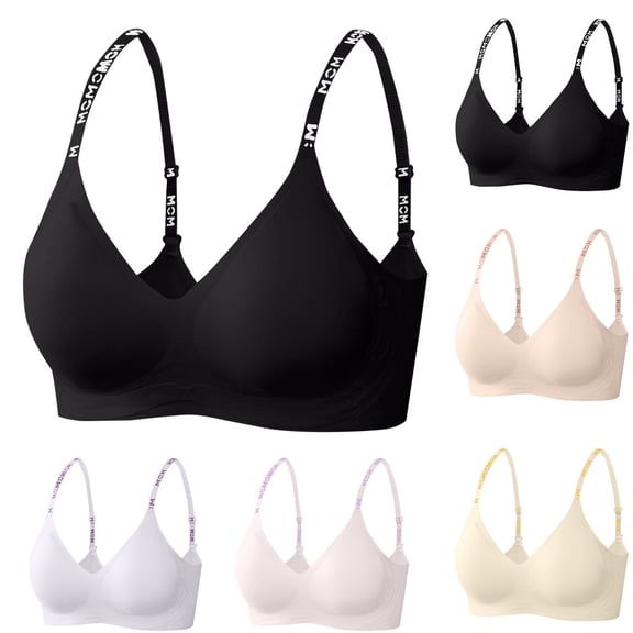 UPPADA Full Coverage Support Bras for Women Lift Function (Smooths Back Comfy) Bras Comfortable Design Bras Very Wide Shoulder Straps Bras No Underwire Bras,Black,L