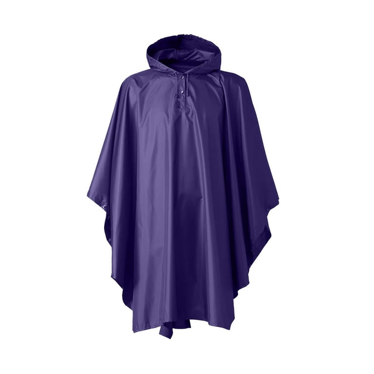 UPPADA Hooded Rain Poncho for Adult Waterproof Long Rain Coat Zip