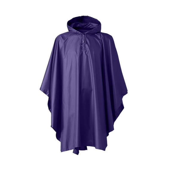 UPPADA Hooded Rain Ponchos for Adults Plus Size Waterproof Zip up Raincoat Jackets Lightweigh Trench Coats Rain Parkas with Pocket,Womens Lightweight Jacket Purple XXL