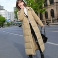 thumbnail image 1 of UPPADA Women's Long Winter Puffer Coats Hooded Over Knee Outerwear Maxi Quilted Jackets Warm Padded Coat with Pockets,Insulated Jacket Khaki,XXL, 1 of 7