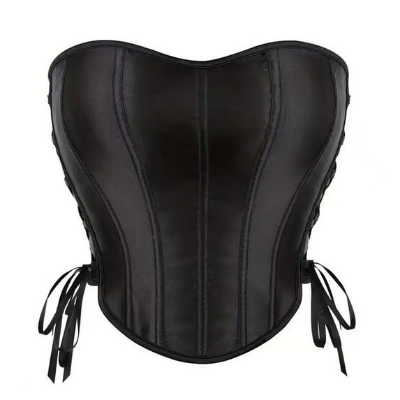 UPPADA Lace Corset Tops for Women Clearance,Womens Bustier Tops Plus Size Corset Top with Straps Lace up Corset Tops Mesh Bodysuit Vintage Overbust Corset Bustier Court Push up Shapewear