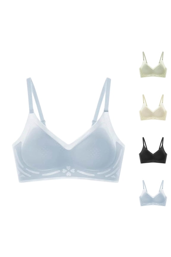 Ladies Wirefree Bras Full Support (Older Women) Bras Full Coverage Push Up Bras Feels Like Nothing Bras Seamless Bras Bra Pack Option Bras Soft Bras,White,L