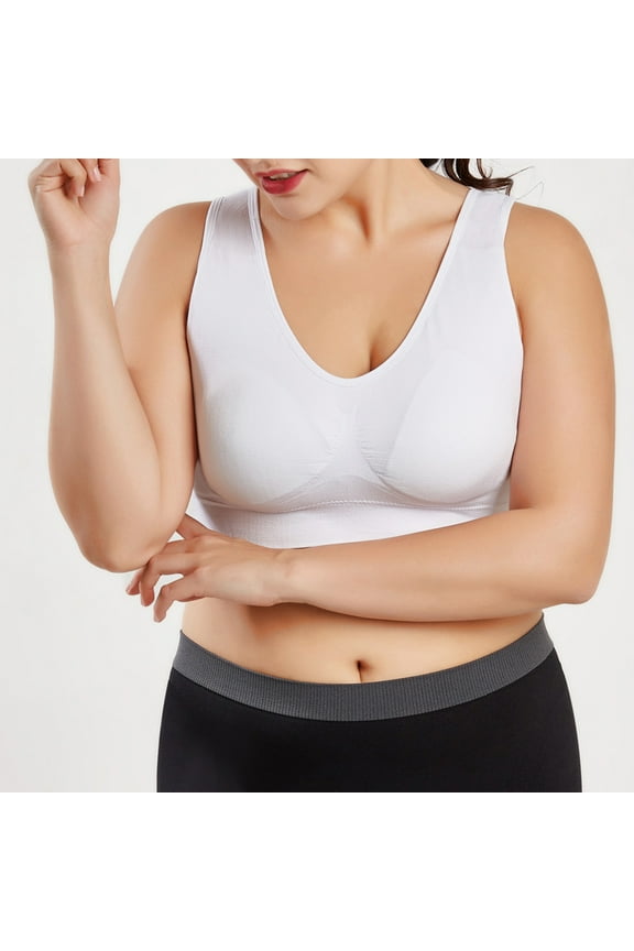 Lift Bras for Women Compression Bra No Wire Bras Support Bras,White L