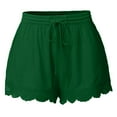 thumbnail image 1 of UPPADA Linen Shorts for Women Running Shorts for Women Comfy Lace Trim Sweatshorts Baggy Elastic Waisted Short Pants 2024 Summer Yoga Sweatshort Prime Early Access Deals Prime of Day Deals, 1 of 5