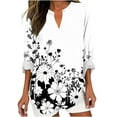 thumbnail image 1 of UPPADA Long Sleeve Tunic Tops for Women Loose Dressy Floral Print Shirts Casual V Neck Blouses Lightweight Fall Going Out Tops Fall Multicolor,XXXXL, 1 of 4