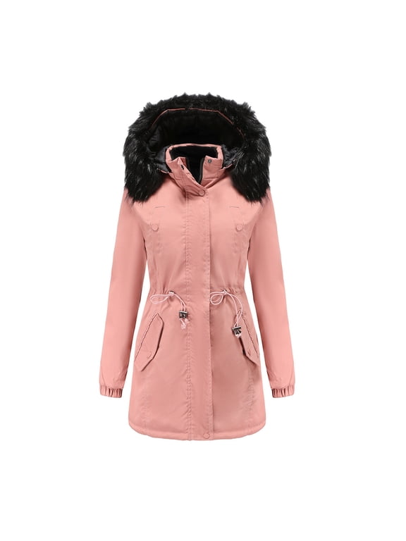 Long Winter Coats for Women Dressy Warm Extreme Cold Weather Outwear Thicken Furry Down Jacket Quilted Parka
