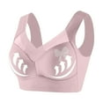 thumbnail image 1 of UPPADA Mesh Bras for Women No Underwire Seamless Padded Bras Back Smoothing Bra Jelly Full Coverage Bra Comfy Push Up Bras Pink,XXXL, 1 of 6