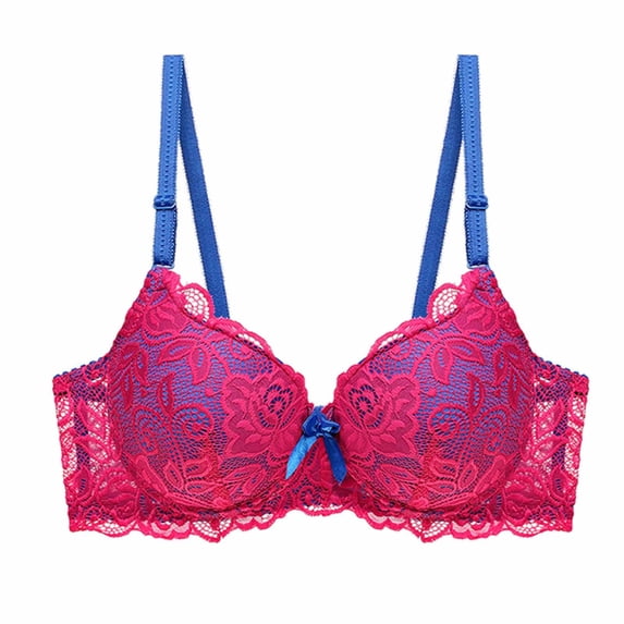UPPADA Non Underwire Bras for Women Smoothing Bra Bras Plus Size Bra for Back Fat Coverage,Red M