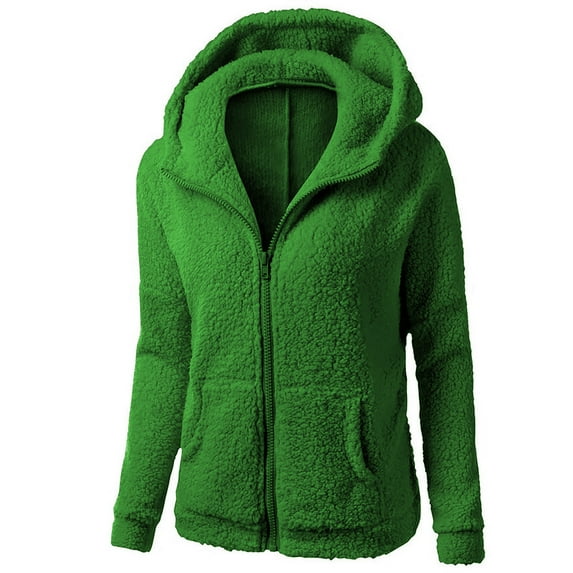 UPPADA Oversized Coats for Women Plus Size Winter Warm Jackets Cold Weather Warm Fleece Linen Outwear Loose Zipper Hooded Jacket with Pockets Lady Line Windbreaker