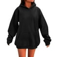 thumbnail image 1 of UPPADA Oversized Hoodies for Women Fall Winter Jackets Clothes Y2k Cute Crewneck Sweatshirts Loose Pullover Tops Fashion Outfits Tops with Pockets Black,L, 1 of 6