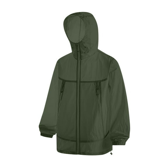 UPPADA Packable Rain Jacket Women Lightweight Waterproof Raincoat with Hood Cycling Bike Jacket Windbreaker,Raincoats for Women with Hood Green XS