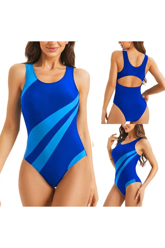 Plus Size Bathing Suits for Curvy Women One Piece Bathing Suit Tummy Control Cute One Piece Swimsuit Standard Shoulder Strap Full Coverage Bathing Suits Blue,XL