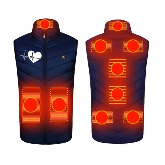 UPPADA Plus Size Heated Vest for Men Women Lightweight Usb Electric Heated Jacket with 9 Heating Levels for Cycling Skiing and Fishing Washable Heated Jacket Outdoor Womens Clothing Clearance Sale