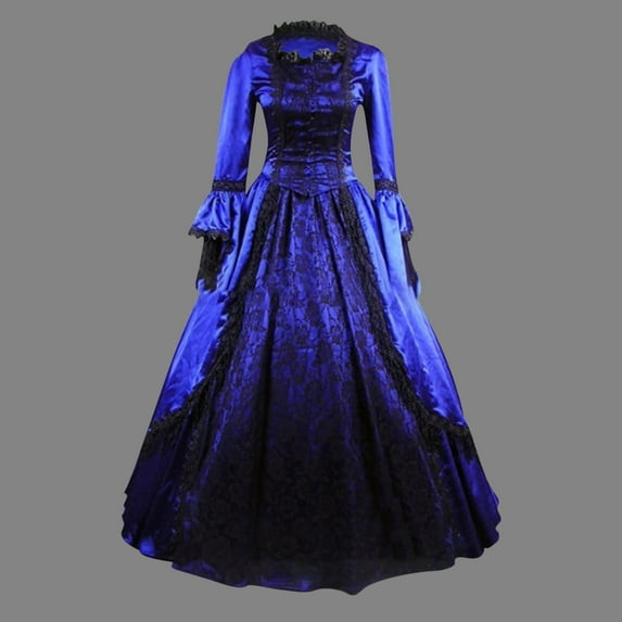 UPPADA Plus Size Victorian Dress for Women Lace Up Flare Sleeve Ball Gown with Corset Evening Party Maxi Gowns Vintage Cocktail Dress Wedding Dresses