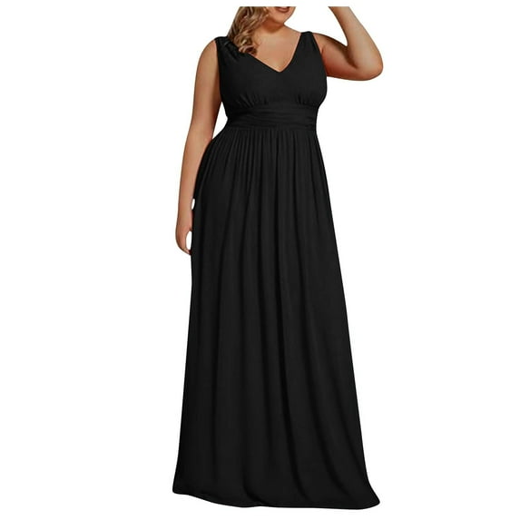 UPPADA Plus Size Wedding Guest Dress for Womens Short Sleeve Wedding Ball Prom Formal Dress Floor-Length Dress Cocktail Wedding Formal Wrap Dress