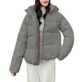 thumbnail image 1 of UPPADA Puffer Fall Jacket Womens Oversized Cropped Puffy Quilted Winter Cropped Puffer Coats with Pockets All Season Jacket for Women Dark Gray,XL, 1 of 6
