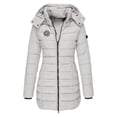 thumbnail image 1 of UPPADA Puffer Jacket for Women Plus Size Puffer Pullover Jacket Hooded Overcoats Knee Length Puffer Coat with Pockets Gray,3xl Winter Coat for Women Winter, 1 of 3