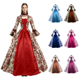 thumbnail image 1 of UPPADA Renaissance Costume for Women Lace up Regency Ball Gowns Long Sleeve Medieval Corset Dresses Ladies Vintage Halloween Costumes,M, 1 of 7