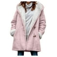 thumbnail image 1 of UPPADA Shacket Jacket Women Winter Coats for Women 2024 Plus Size Fleece Jackets Thermal Hooded Fashion Overcoats Button Down Pockets Outerwear Abrigos De Mujer Invierno, 1 of 7