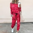 thumbnail image 1 of UPPADA Soft Pj Set,Womens 2 Piece Sets Long Sleeve Tops High Waisted Sweatpants Lounge Set Fall Fashion Travel Outfits High Waist Pants with Pockets Multicolor,S, 1 of 5