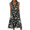 thumbnail image 1 of UPPADA Spring Dresses for Women 2024 Wedding Women's Boho Floral Print Dress Loose Maxi Casual Dress Summer Short Sleeve Beach Dresses with Pockets Vestidos Para Mujer Casuales, 1 of 5