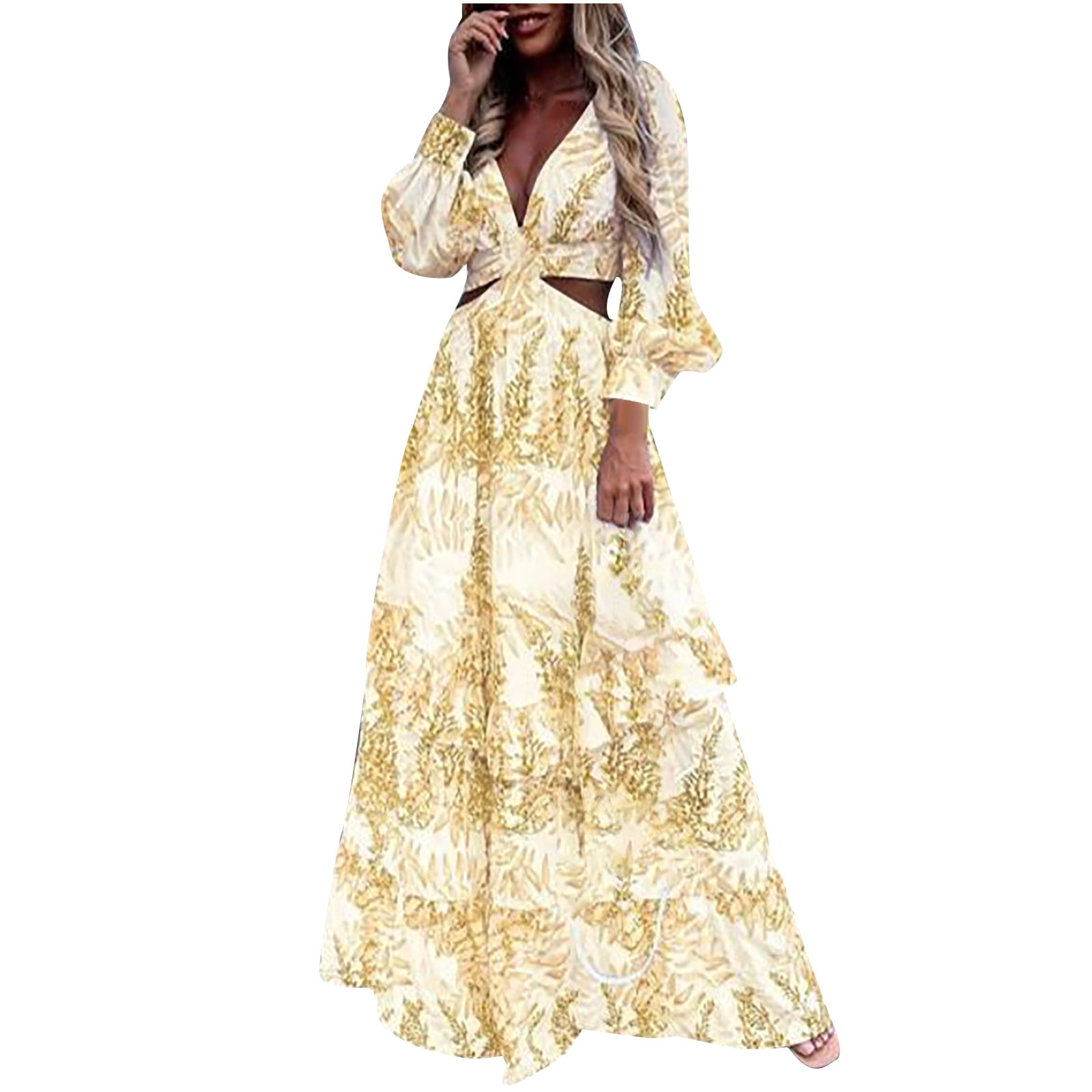s.l. fashions maxi dress 3/4 Sleeve Matte Jersey & Ombre Satin Ballgown main image 1