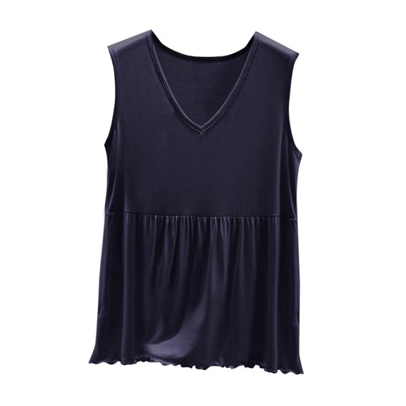 UPPADA Summer Basic Tank Tops for Women Solid Irregular Hem Tees Flowy Trendy Casual Sleeveless Shirts Cute Tees Dark Gray,2XL