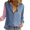 thumbnail image 1 of UPPADA Summer Fall Tops for Women, Womens Casual Long Sleeve Blouses Cotton Linen Button Cardigan Tops Loose Fit Casual Tunic blusas de mujer de moda blusas casuales bonitas blusas elegantes, 1 of 6