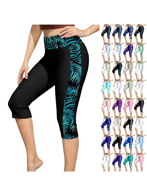 Swim Pants for Women UPF 50+ Rash Guard Pants Tights Beach Swim Capris High Waisted Swimming Leggings Long Swimming Capris Multicolor Swimsuit,XL