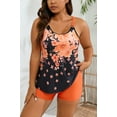thumbnail image 1 of UPPADA Swimsuit for Women Two Piece Bathing Suits with Shorts Spaghetti Straps Tankini Swimwear Floral Print Tummy Control Modest Swimsuit Plus Size Suits for Curvy Women Clearance,Orange,XXXL, 1 of 5