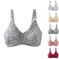 thumbnail image 1 of UPPADA No Underwire Daily Bras for Women Soft Fabric Bras Full Coverage Bras Plus Size Fit Bras Back Comfy Smoothing Bras Adjustable Straps Bras Breathable Bras,Gray,110D, 1 of 3