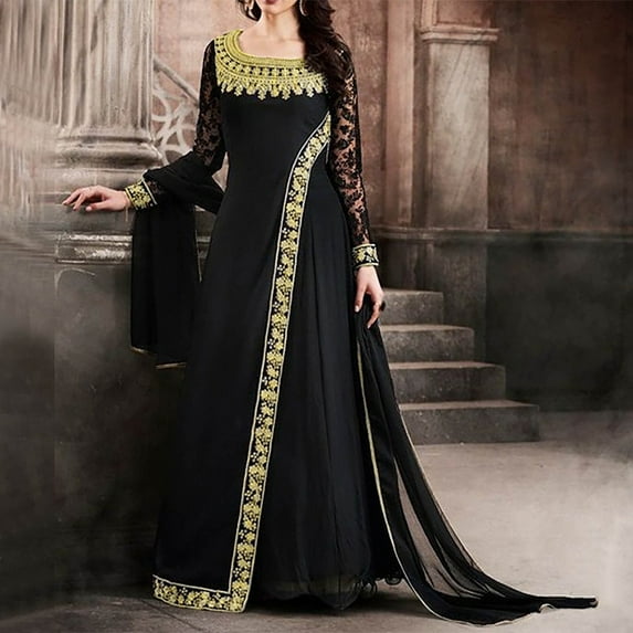 UPPADA Victorian Ball Gown for Women Festival Dress Vintage Maxi Dress Party Retro Dress Lace Up Corset Court Dresses Flare Sleeve Masquerade Floor Length Gothic Dress