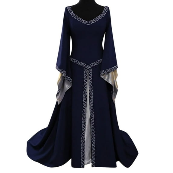UPPADA Victorian Ball Gown for Women Vintage Maxi Dress Party Retro Dress Lace Up Corset Court Dresses Flare Sleeve Masquerade Floor Length Gothic Dress Sales Today Clearance