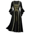 thumbnail image 1 of UPPADA Victorian Ball Gown for Women Vintage Maxi Dress Party Retro Dress Lace Up Corset Court Dresses Flare Sleeve Masquerade Floor Length Gothic Dress Vestidos De Mujer De Elegantes Largos Corset, 1 of 5