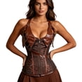 thumbnail image 1 of UPPADA Victorian Corset On Sale,Womens Floral Corset with Zipper Embroidered Corset Tops Vintage Corset Dress Lace Corset Tops Overbust Corset Bustier Top, 1 of 5