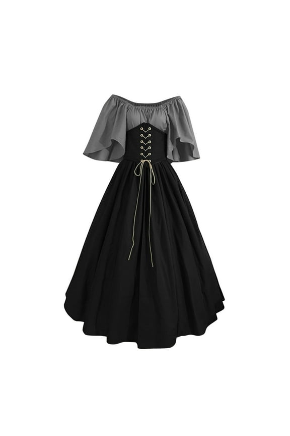 Victorian Dress for Women 1800s,Womens Flare Sleeve Medieval Vintage Dresses With Corset Traditional Irish Dress