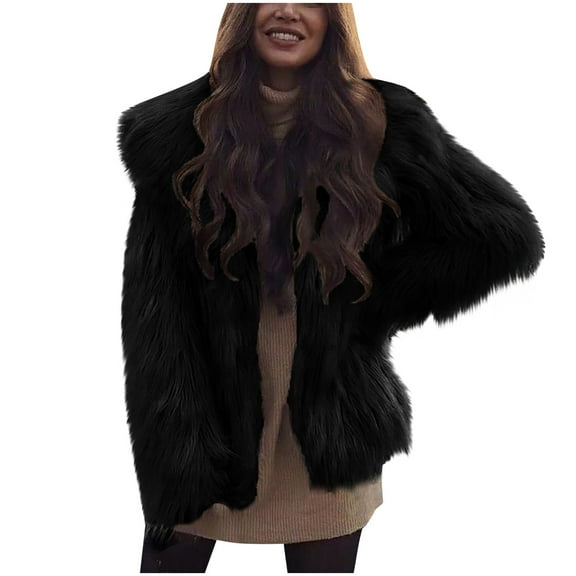 UPPADA Warm Winter Coats for Women Long Length Extreme Cold Weather Outwear Thicken Faux Fur Lined Jacket Overcoat