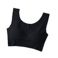 thumbnail image 1 of UPPADA Wide Strap Bras for Women No Underwire Bra Comfy No Wire Full Coverage Bra Wirefree Push Up Tshirts Bras Seamless Bralettes for Old Women Black,XXXL, 1 of 7