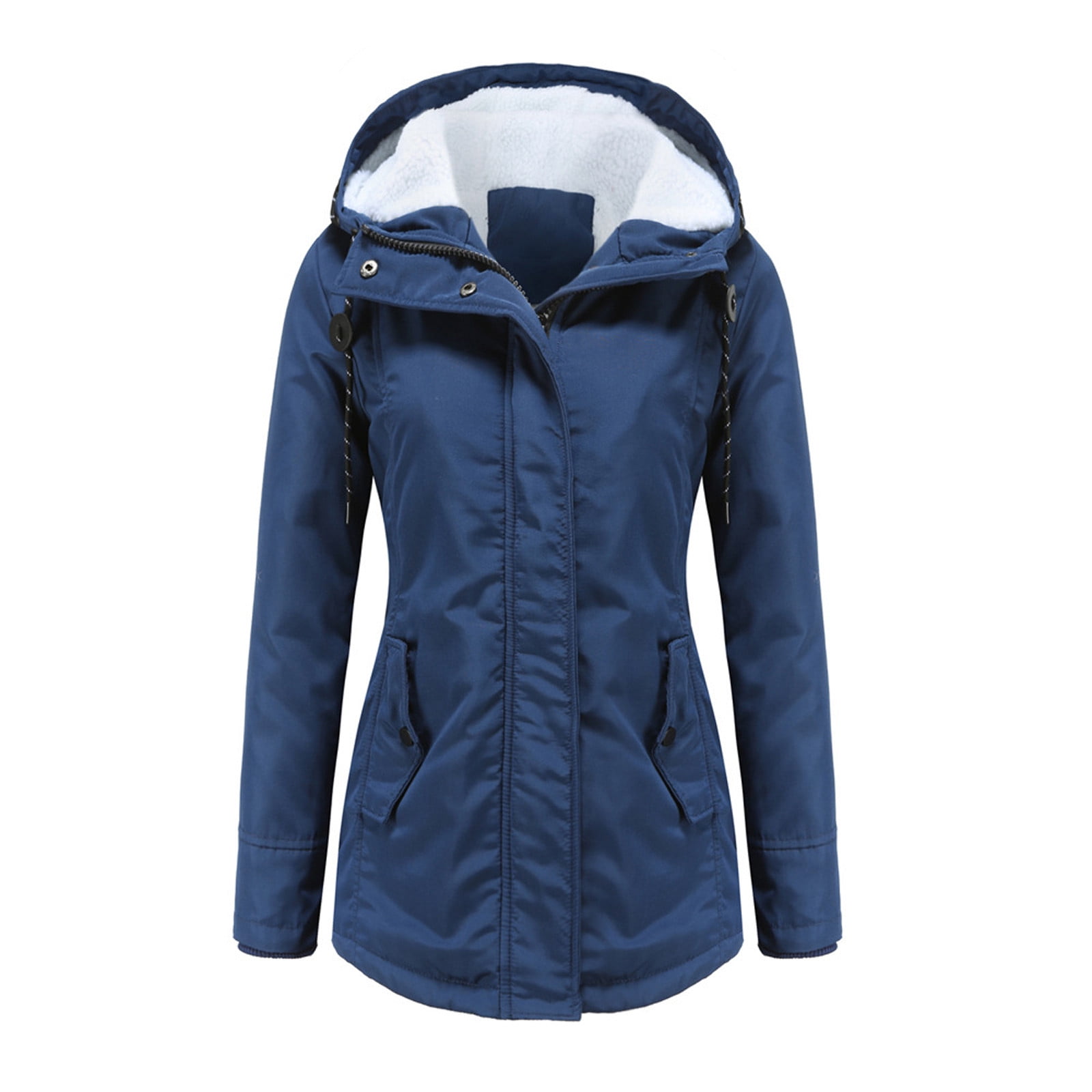 Casual plus size womens parka Jackets chocolate hooded zippered down coat