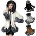 thumbnail image 1 of UPPADA Winter Jackets for Women Plush Faux Fur Coat Winter Jacket Long Sleeve Oversized Hood Coat Soft Comfy Warm Outerwear, 1 of 7