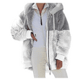 thumbnail image 1 of UPPADA Winter Sherpa Jackets for Women Fleece Fuzzy Faux Fur Coat Patchwork Plus Size Sweatshirt Zip Up Oversized Hoodie, 1 of 7