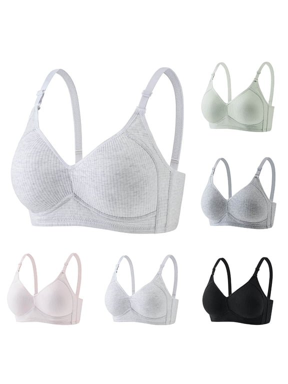 Wireless Bralette Bras for Women Cute Pattern Bras No Underwire Bras Plus Size Option Bras Back Support Bras Soft Cup Bras Everyday Comfort Bras,Black,S