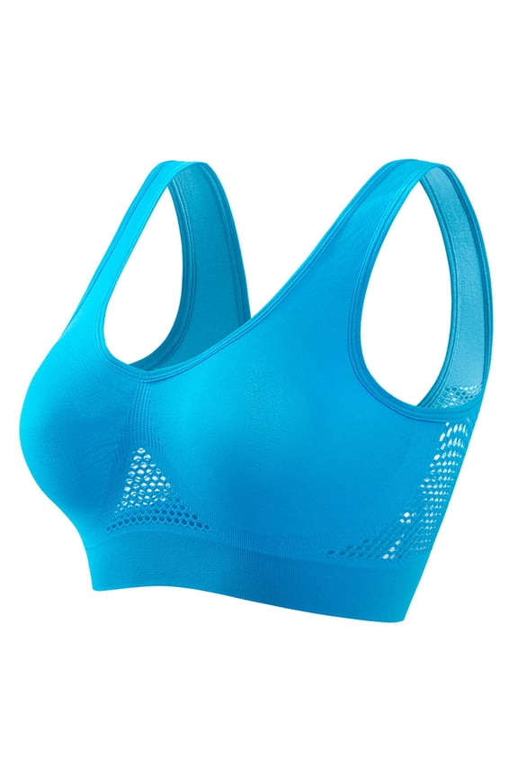 Wireless Bralettes for Women Comfortable Wireless Bras Wire Free Bra Wireless Bras,Light Blue Xxxxl