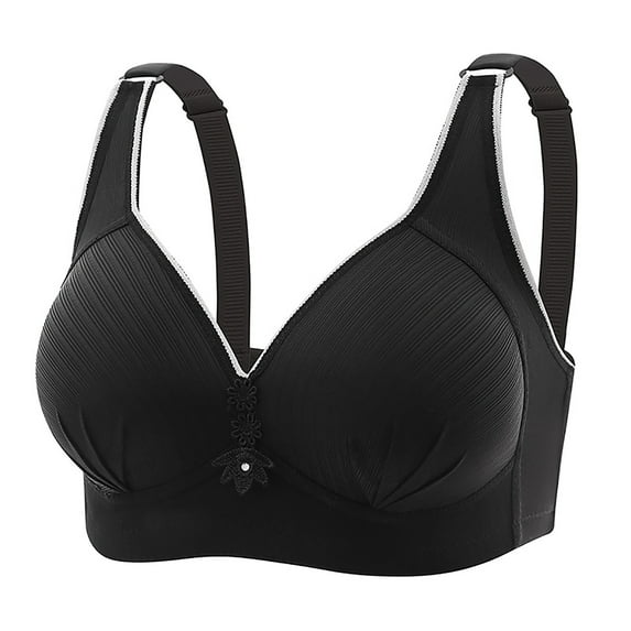 UPPADA Wireless Bras with Support And Lift Bra for Women Seamless Push Up Bras Front Closure Bra Front Buckle Corset No Underwire Full Coverage Comfort Bras Plus Size Bras for Women