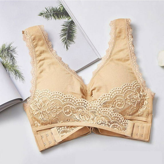 UPPADA Wireless Push Up Bras for Women Womans Bras Push Up Bra No Underwire Wireless Bras Pack,Beige Xxl