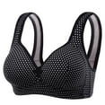 thumbnail image 1 of UPPADA Women Bras Comfortable V Neck Bra Wirefree Bra Padded Bra No Underwire,Black L, 1 of 2