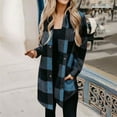 thumbnail image 1 of UPPADA Women Fall Flannel Plaid Shacket Long Sleeve Lounge Lapel Jacket Casual Oversized Button Down Long Shirt Jacket,Casual Button Down Shirts for Women,XXXL, 1 of 6